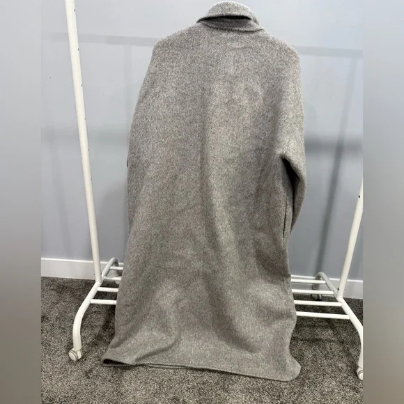 Women's Gray Double-Breasted Coat - Picture 4 of 4